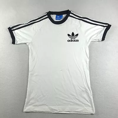 Adidas T Shirt White Short Sleeve Logo Tee Basic Casual Size XS Womens • $14