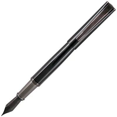 Monteverde Impressa Fountain Pen Black W/ Gunmetal Medium Nib New In Box • $34.95