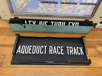 Aqueduct Race Horse Track Ny Nyc Subway Roll Sign Bmt Yonkers Gambling Betting • $134.99