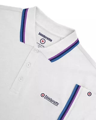 Lambretta Mens Polo Shirt Tripple Tipped Lambretta Polo Shirt Mod/Ska M-4XL • £19.99
