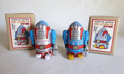 Cragstan Mr Atomic Robot 4” Tin Wind Up Toy Set (new In Box) • $85