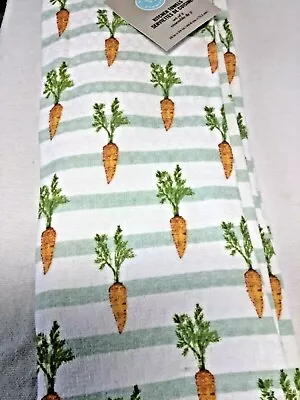 Martha Stewart Kitchen Dish Towels (2) Carrots White Orange Blue 100% Cotton Nwt • $12.99