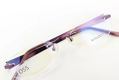 AIRLOCK SHATTERED 201 505 In Plum Purple Mosaic 50-18-135 Rimless Frames O55 • $26.99