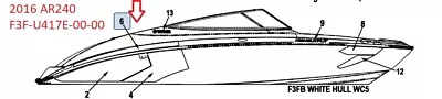 Genuine Yamaha Boat Graphic: F3F-U417E-00-00 Fits 2016 Yamaha AR240 • $84.99