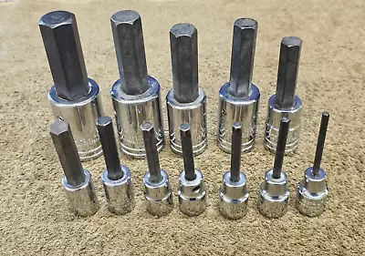 12 Proto Professional Hex Head Socket Set 1/2  3/8 Drive 3/4 5/8 9/16 7/16 5441 • $88