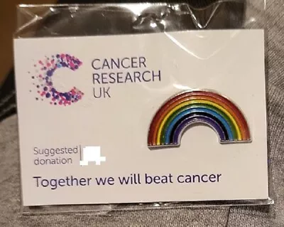 Pin Badge Cancer Research Rainbow • £3.50