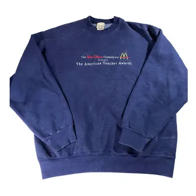 Vintage Walt Disney McDonalds Teacher Crew Neck Sweater Men's Large • $38.25