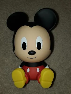 8  Disney Mickey Mouse Figural Coin Bank PVC Plastic Piggy Bank DENTED • $8.45