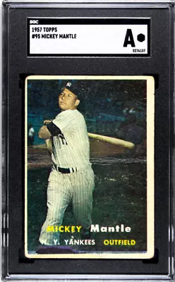 1957 Topps Mickey Mantle #95 SGC AUTH • $269.99