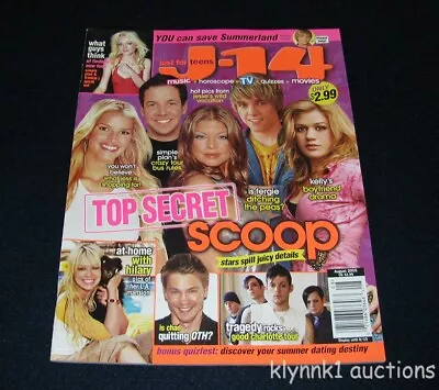 J-14 Magazine August 2005 Good Charlotte Beyonce Mario Gwen Stefani Ryan Usher • $14.97