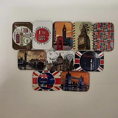 London UK Souvenirs Fridge Magnets British Union Jack England Photo Set Of 10  • £7.99