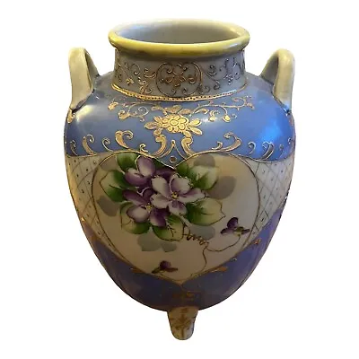 Holmes & Son Longton H & S L Oriental Hand Painted Floral Vase • £26.24