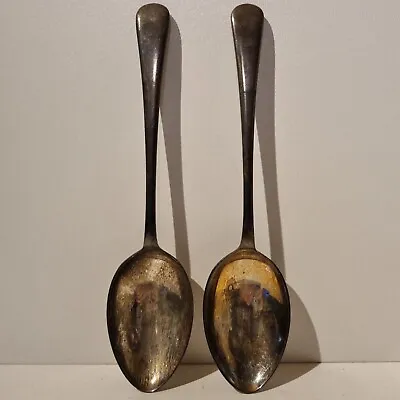 Pair Of Vintage James Ryals Silver Plated Dessert Spoons Circa 1940s • £6.99