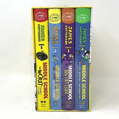 Middle School James Patterson 1-4 BOXED BOOK SET - Ages 8 To 12 Lot • $24.99