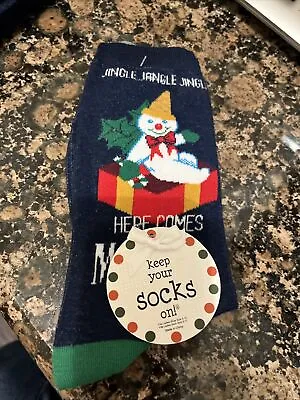 Here Comes MR. MR BINGLE DILLARD’S NOLA ICON CHRISTMAS LADIES’ SOCKS Size 9-11 • $20