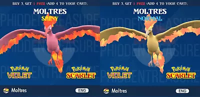 Moltres⚡shiny⚡/normal 6iv Battle Rdy Vgc 23 - Pokemon Scarlet And Violet • $3.99