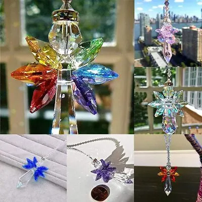 Patio Charm Rainbow Crystal Pendant Car Ornaments Angel Chakra Sun Catcher • £3.47