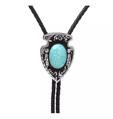 HUABOLA CALYN Bolo Tie Turquoise-Western Cowboy Native American Bolo Tie For Men • $19.92