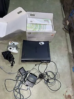 Xbox 360 Elite 120GB Bundle Black Console Controller Power AV Cable TESTED! • $89.90