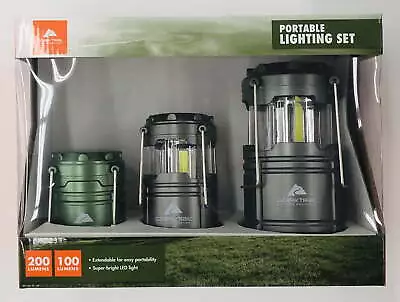 Ozark Trail 3 Pack LED Camping Lanterns AAA &AA Batteries Mini Lantern • $22.88