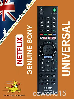 $39 • Buy GENUINE SONY BRAVIA TV NETFLIX UNIVERSAL REMOTE ** Sony Aust Stock ** ANDROID TV