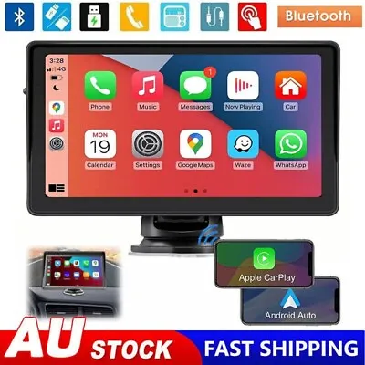 7  Portable Wireless Apple Carplay Android Auto Car Stereo AM FM Radio BT AUX AU • $59.90