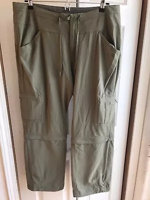 $29.99 • Buy Women’s Mountain Hardwear Beige Cargo Convertible Pants Hiking Casual Sz 14x30