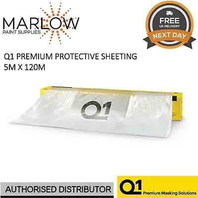 Q1 Masking Film Sheeting Roll 5m X 120m Premium Automotive Paint Protecton  • £31.10