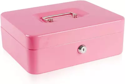 Large Metal Cash Box With Money Tray And LockMoney Box With Cash TrayCash Draw • $23.42