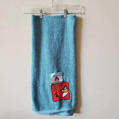 £18.76 • Buy Angry Birds Embroidered Bath Towel Red Bird Blue Towel NWT