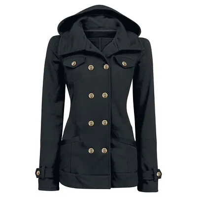 £14.29 • Buy Womens Fleece Fur Lined Hooded Trench Coat Ladies Winter Jacket Parka Overcoat