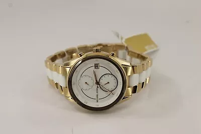 Michael Kors MK6466 Briar Gold-Tone Stainless Steel White • $134