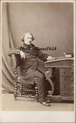 London Stereoscopic Cdv Man Sat At Davenport Desk Victorian Antique Photo #b219 • £4.50