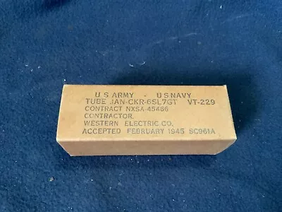 Western Electric Vacuum Tubes 6SL7GT / VT-229 US Army Navy Unused In Original Bo • $9.99