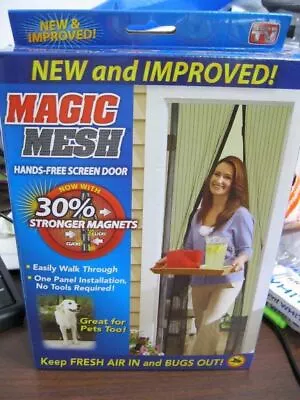 Magic Mesh NEW & IMPROVED 30% Stronger Magic! Hands Free Screen Door NEW 83x39 • $14.70