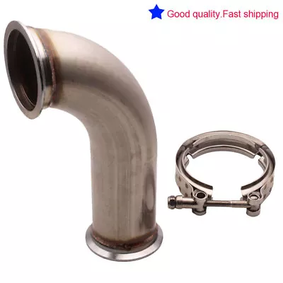 New Universal 2.5 63mm 90 Deg Garrett V-Band Clamp Pipe Short Leg 6 Leg Downpipe • $67.99