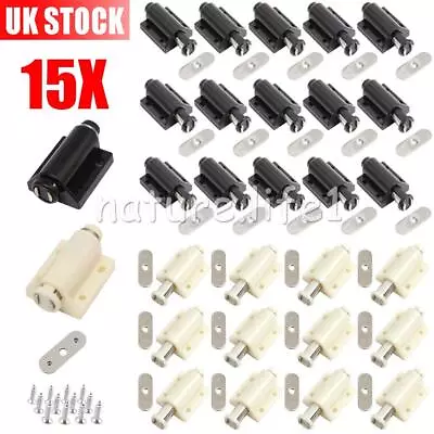 15-SET Magnetic Pressure Catch Push To Open Latch Cupboard Drawer Cabinet Door • £12.99