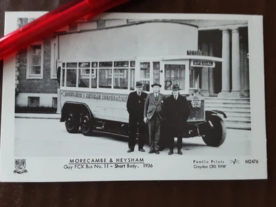 £1.99 • Buy Postcard Lancashire Morecambe Short Body Bus Real Photo Pamlin Prints Croydon