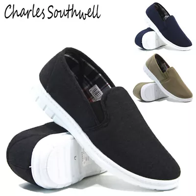 Mens Slip On Casual Canvas Espadrilles Pumps Shoes Gym Plimsolls Trainers Size  • £12.95