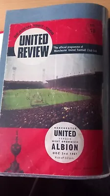 Manchester United Man Utd Home Programmes From The 1967/1968 Season • £4