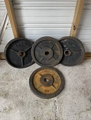 35 Lb Olympic York Hercules York Iron Weight Plate Set • $299