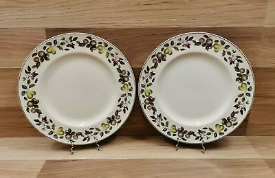 2 X Vintage Midwinter Evesham Pattern 10.5  Dinner Plates • £10.99