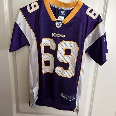 😎Jared Allen Minnesota Vikings Jersey Reebok Purple Boys Youth Medium 10/12😎 • $22