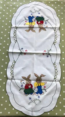 Easter Bunny Tablecloth Runner German Home Deco • £9.95