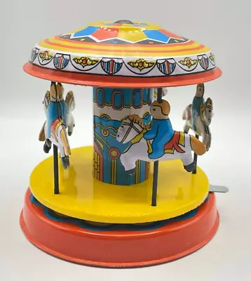 Vintage Tin MS271 Lever Action Carnival Carousel In Box • $14.95