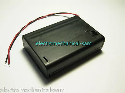 Free Shipping New 3.6V 4.5V 3 X AA Battery Holder Box Case W/Wire Switch ON/OFF • £95.88