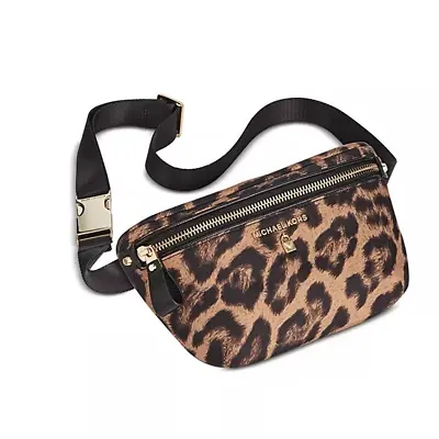 Michael Kors Leopard/goldtone Nylon Fanny Pack • $44.99