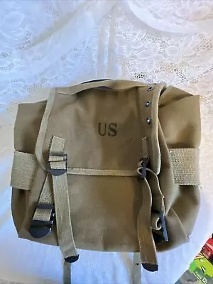 US Military Canvas Flap Bag Attaches To Belt • $25