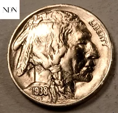 1938-D Buffalo Nickel - Almost Uncirculated (AU) • $16.95