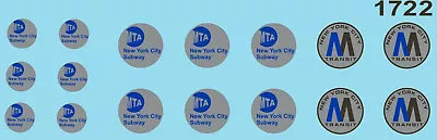 1722 N Scale Subway Logos Decals • $3.99